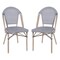 Flash Furniture Marseille French Bistro Stacking Chair, Blk Textilene Back & Seat, Aluminum Frame, Lght Natural, 2PK 2-SDA-AD642107-BLKWH-LTNAT-GG - alternate 4